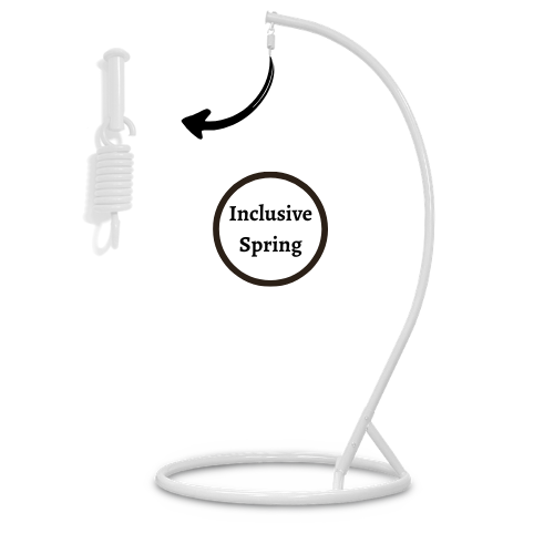 Rijoka Hanging Chair Stand – 265 lbs Capacity – 41 x 41 x 79 Inch – Indoor & Outdoor Swing Chair Stand - White - Image 4