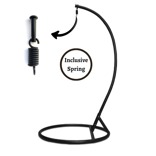 Rijoka Hanging Chair Stand – 265 lbs Capacity – 41 x 41 x 79 Inch – Indoor & Outdoor Swing Chair Stand - Black - Image 4