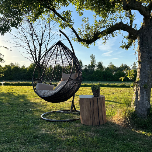 Rijoka Hanging Chair Egg Twisted – Indoor & Outdoor Swing Chair - Brown Color - Image 7