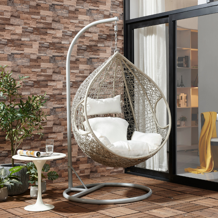 Rijoka Hanging Chair Cushion – Cream - Image 5