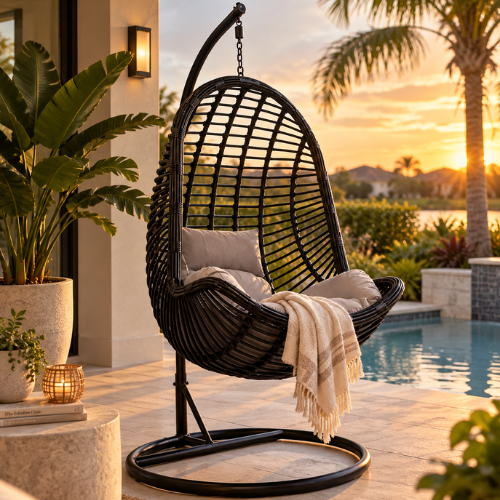 Rijoka Hanging Chair Ragna Original – Black - Indoor & Outdoor Swing Chair - Image 10