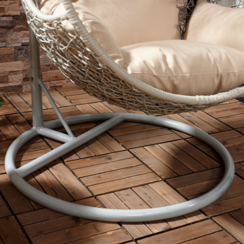 Rijoka Hanging Chair Egg Twisted – Indoor & Outdoor Swing Chair - Gray Color - Image 10