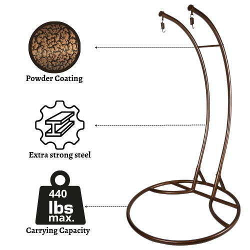 Rijoka Hanging Chair Double Egg Rope - Luxury Indoor & Outdoor Swing Chair - 2 Persons - Image 4