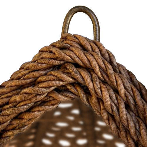 Rijoka Hanging Chair Double Egg Rope - Luxury Indoor & Outdoor Swing Chair - 2 Persons - Image 9