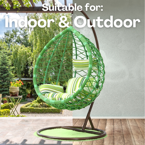 Rijoka Hanging Chair Egg Waves – Indoor & Outdoor Swing Chair - Green Color - Build Your Own - Image 7