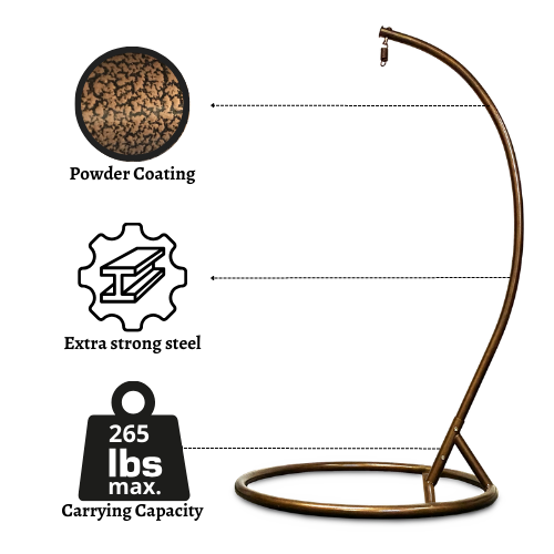 Rijoka Hanging Chair Egg Waves – Indoor & Outdoor Swing Chair - Green Color - Build Your Own - Image 4