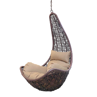 Rijoka Hanging Chair Layba Twisted – Indoor & Outdoor Swing Chair - Brown Color - Build Your Own