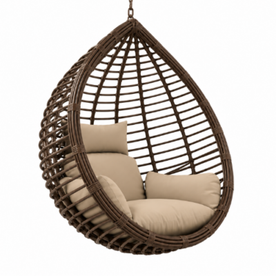Rijoka Hanging Chair Egg Original – Indoor & Outdoor Swing Chair - Brown Color - Build Your Own