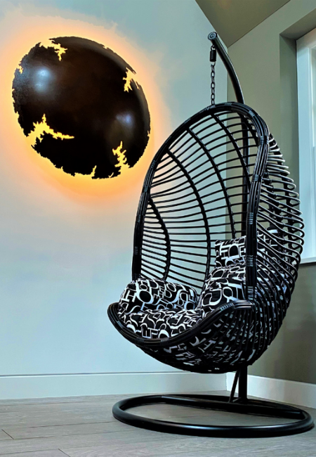 Rijoka Hanging Chair Ragna Original – Black - Indoor & Outdoor Swing Chair - Image 9