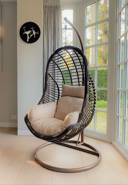 Rijoka Hanging Chair Ragna Original – Brown - Build Your Own - Image 8