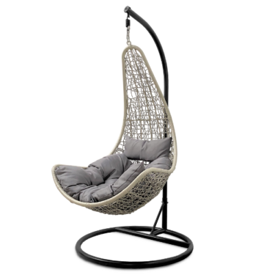 Rijoka Hanging Chair Layba Twisted – Indoor & Outdoor Swing Chair - Gray Color