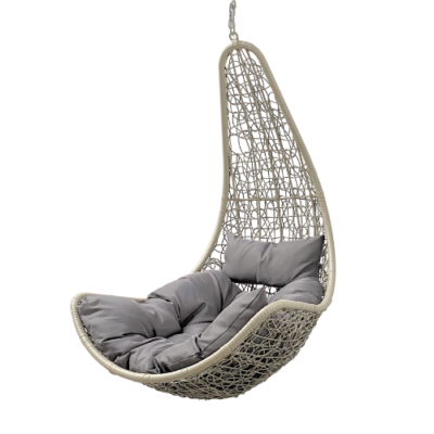 Rijoka Hanging Chair Layba Twisted – Indoor & Outdoor Swing Chair - Gray Color - Build Your Own