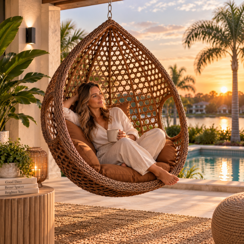 Rijoka Hanging Chair Egg Rope – Luxury Indoor & Outdoor Swing Chair - Build Your Own - Image 2