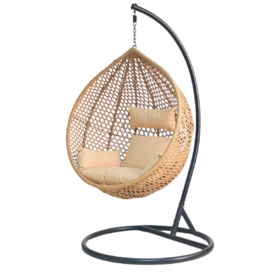 Rijoka Hanging Chair Egg Super Star – Luxury Indoor & Outdoor Beige Swing Chair