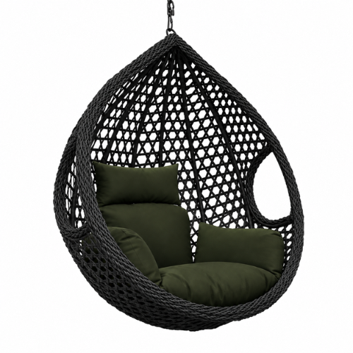 Rijoka Hanging Chair Cushion – Dark Olive Green - Image 5